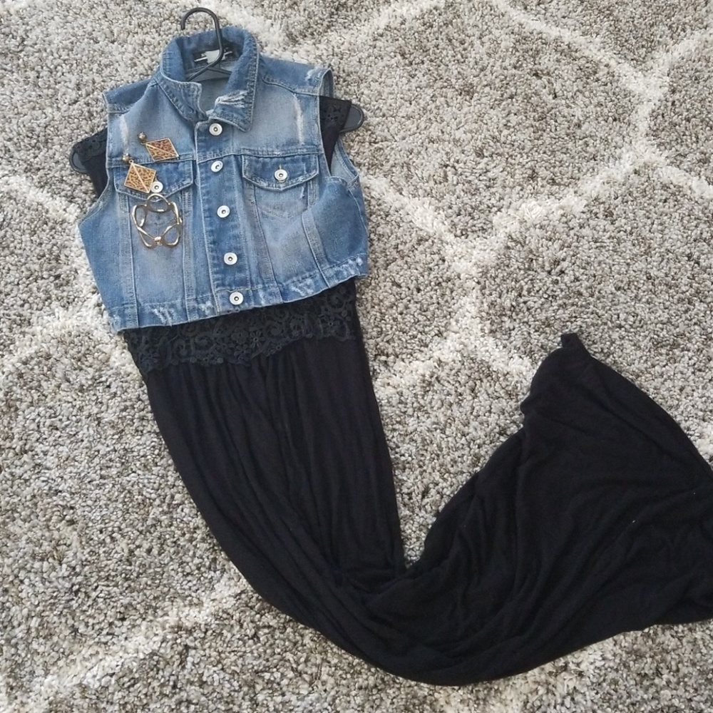 Black maxi dress